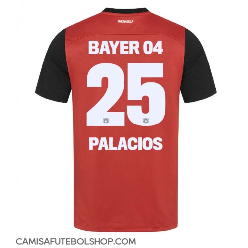 Camisa de time de futebol Bayer Leverkusen Exequiel Palacios #25 Replicas 1º Equipamento 2024-25 Manga Curta